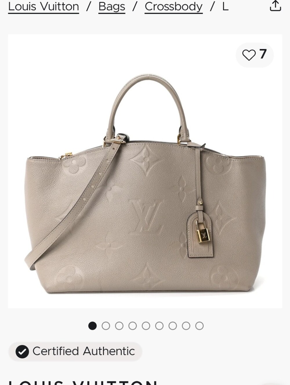Louis Vuitton Giant Grand Palais In Torterelle Cream
